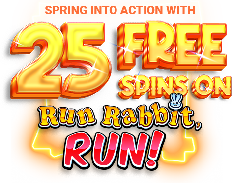 Vegas Online 25 Free Spins on Run Rabbit, Run
